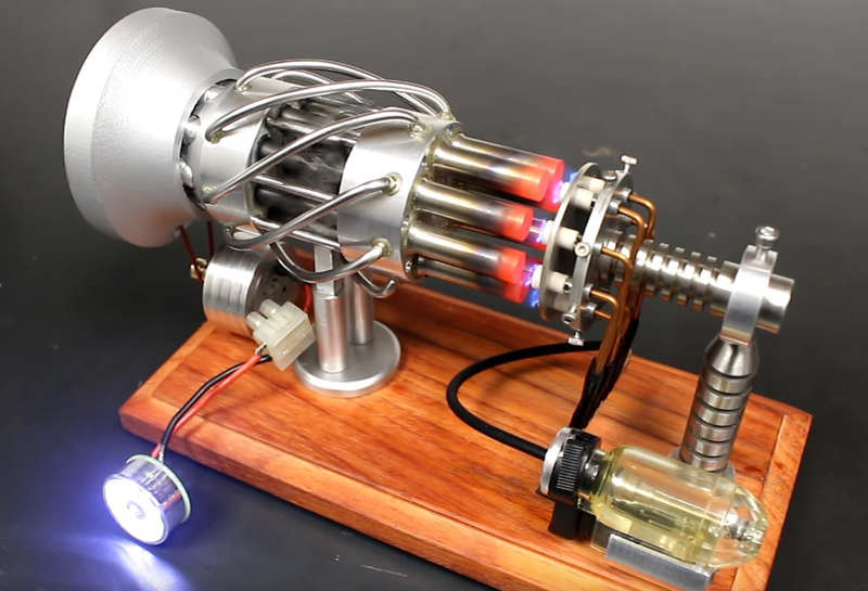 16 Cylinder Gas Powered Stirling Engine