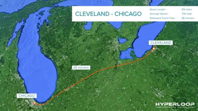 Cleveland to Chicago in 30 minutes