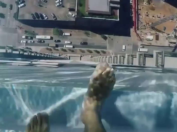 The Glass Bottom Pool on top of 40 floor building