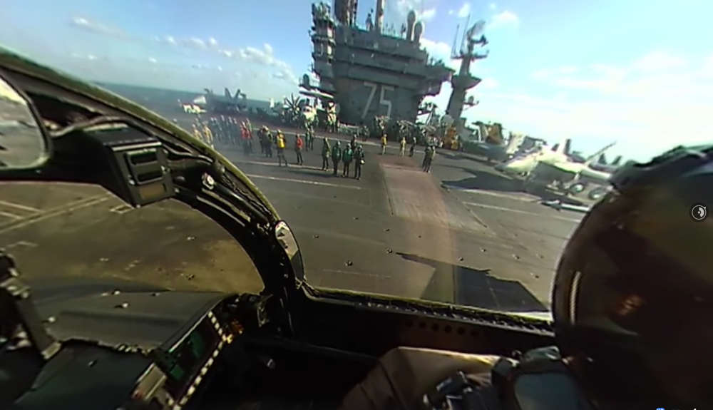 360° View from cockpit of F 18 Super Hornet