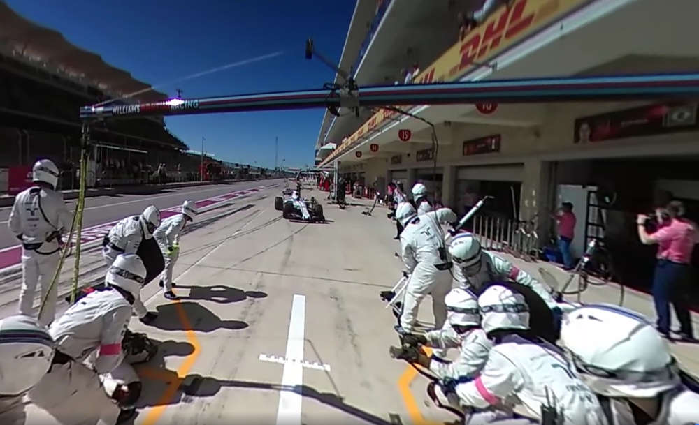 A 360 view of a Live F1 pit stop