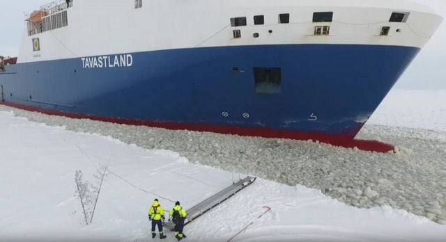 Boarding a moving ship