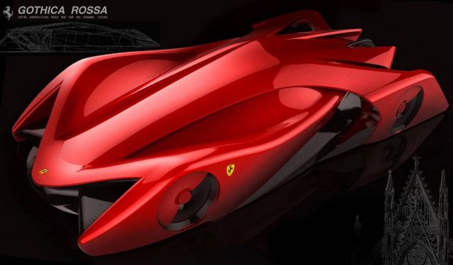 Ferrari Gothica Rossa Supercar concept 