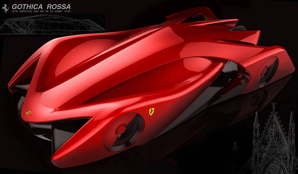 Ferrari Gothica Rossa Supercar concept (3)