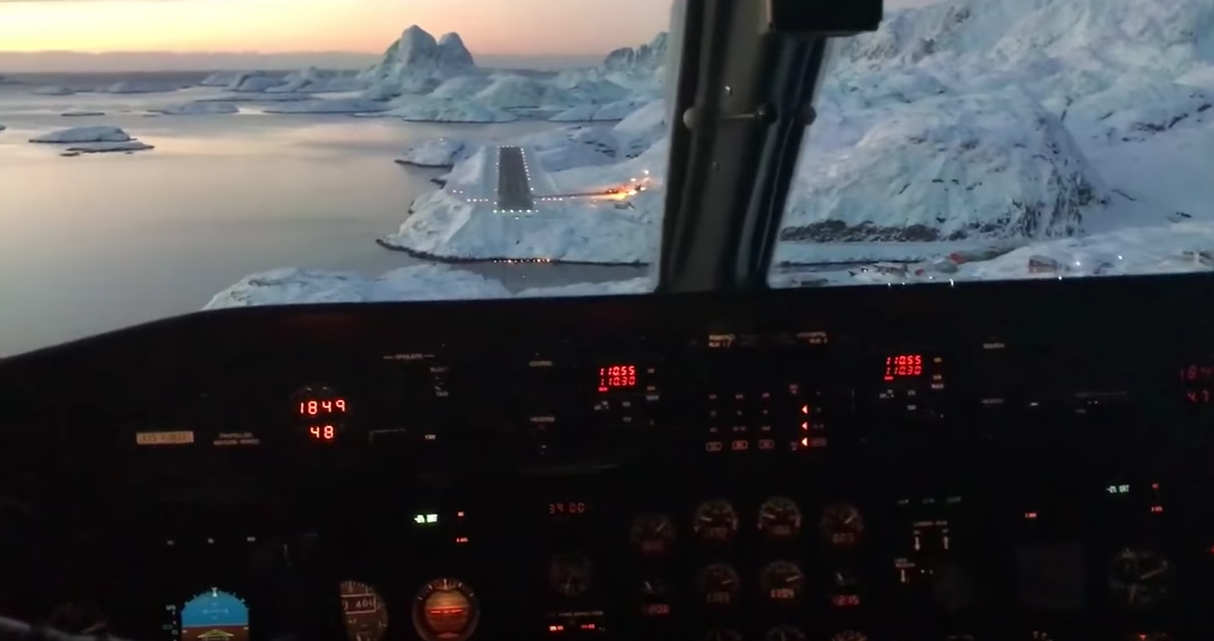 Landing in Maniitsoq, Greenland