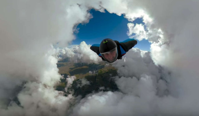 Epic Cloud Cave Wingsuit Flight