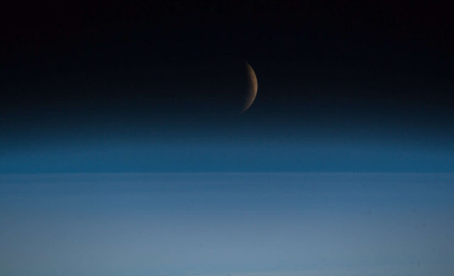 The Blood Moon from the Space Station