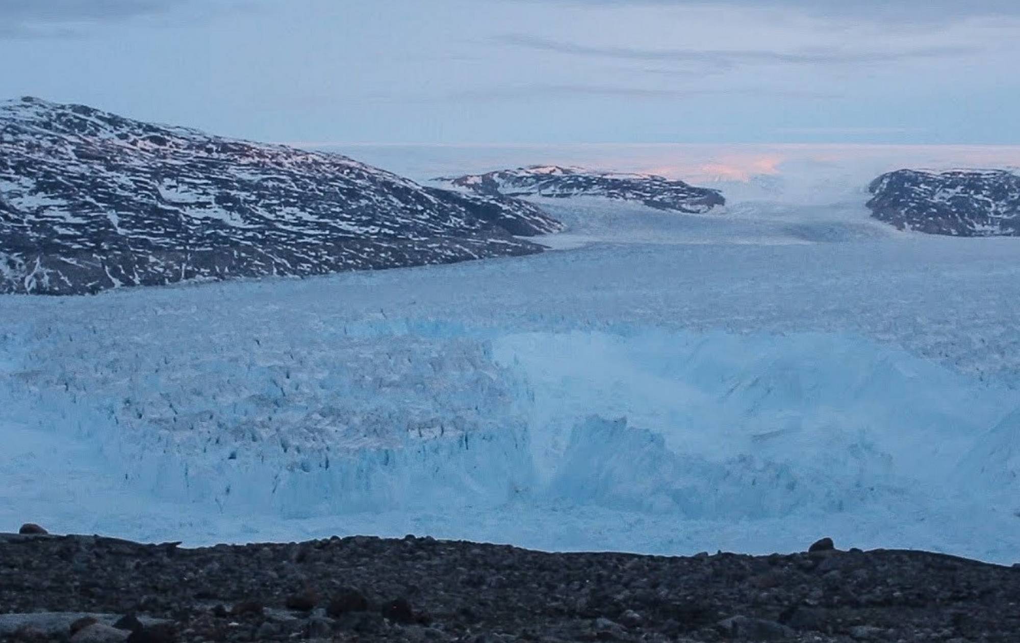 4-mile Iceberg breaking in Greenland