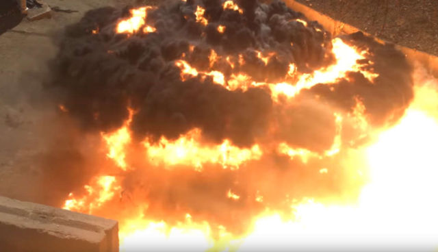Massive Explosive Chain Reaction at Slow Mo