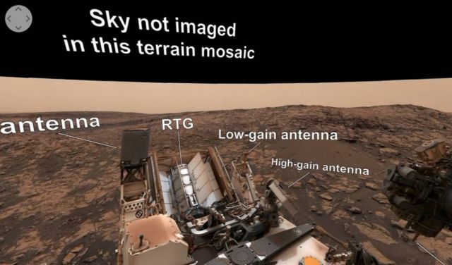 Curiosity Mars Rover on Vera Rubin Ridge