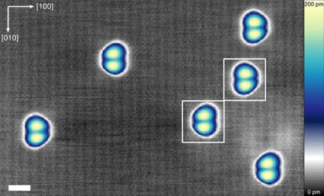 New mechanism for Information Storage in one Atom