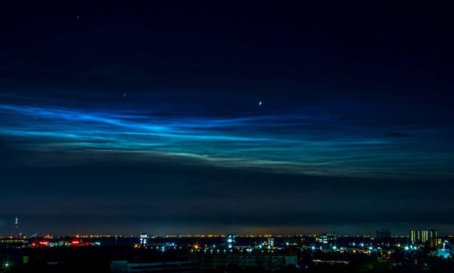 Rare Electric Blue Clouds Observed by NASA