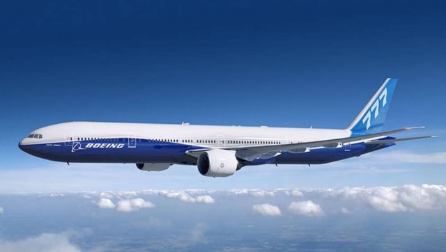 The first fully assembled Boeing 777X Jetliner