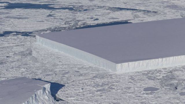 NASA releases new Pics of the baffling Rectangular Iceberg (2)