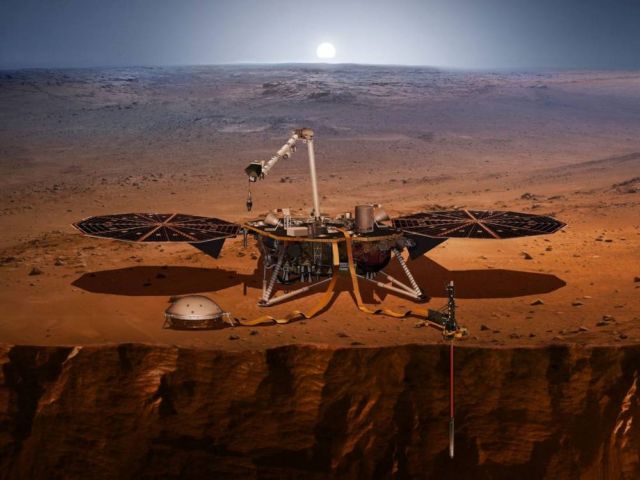 First Photo from NASA InSight lander on Mars (1)