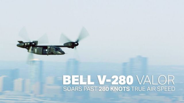 Bell V-280 Valor reaches 280 Knots true airspeed