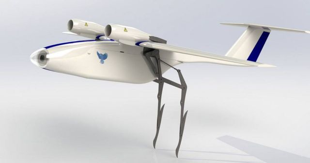 Drone Takes off with Bird-Inspired Legs