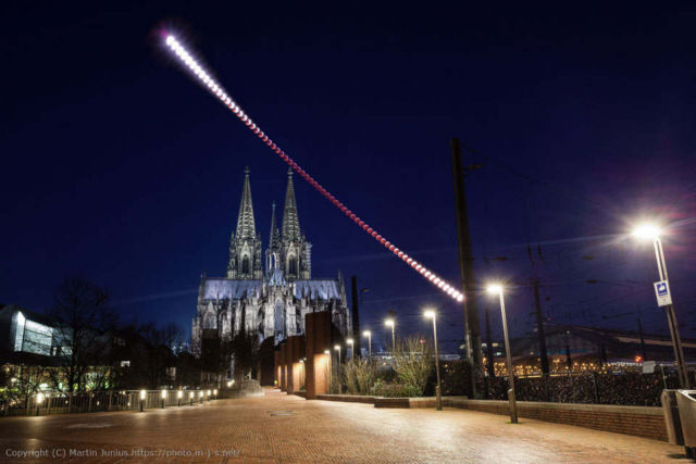 Lunar Eclipse over Cologne Cathedral 