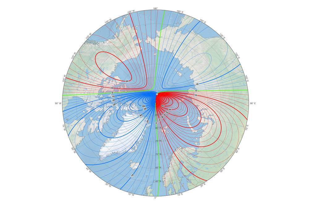 North Magnetic Pole is moving quickly toward Siberia