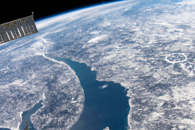 Manicouagan Impact Crater from Space Station
