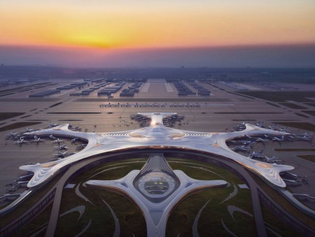 The snowflake-shaped China's Harbin Airport 