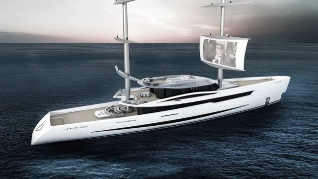 Vela 80m futuristic sailing yacht