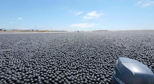 Why are 96 million Black Balls on this Reservoir