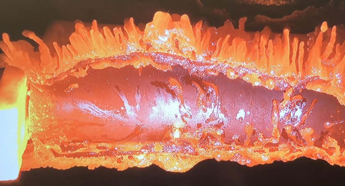 How a piece of a Satellite is Melted
