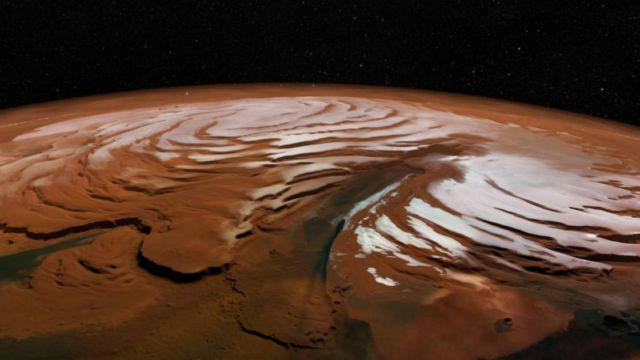 Massive Martian Ice Deposit discovered