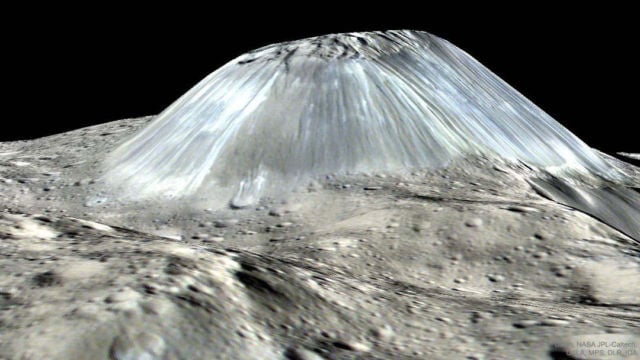 Peculiar Mountain Ahuna Mons on Asteroid Ceres 