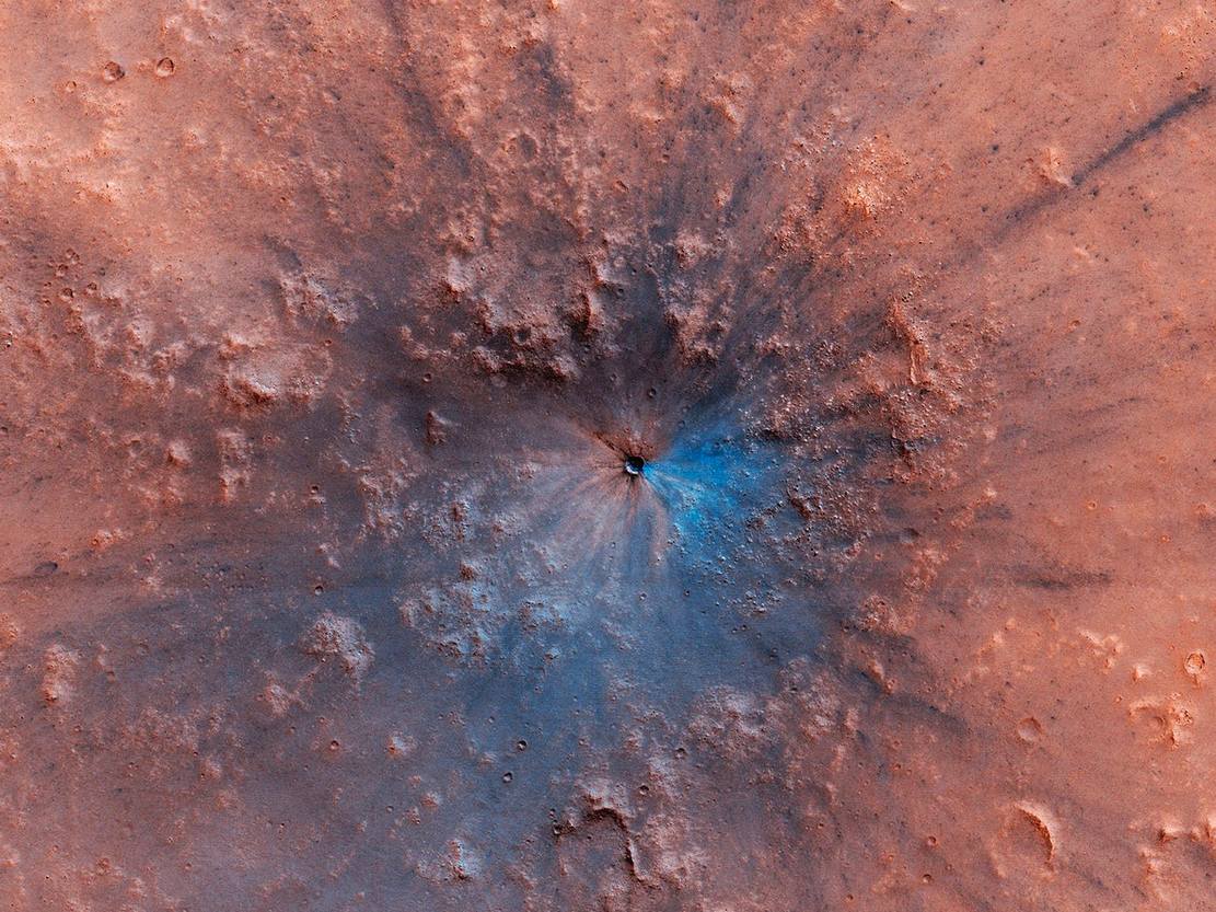 Stunning new Impact Crater discovered on Mars