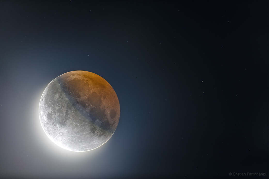 Earth's Circular Shadow on the Moon