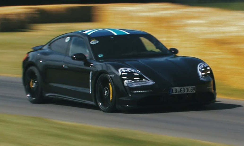 Porsche Taycan prototype in official video