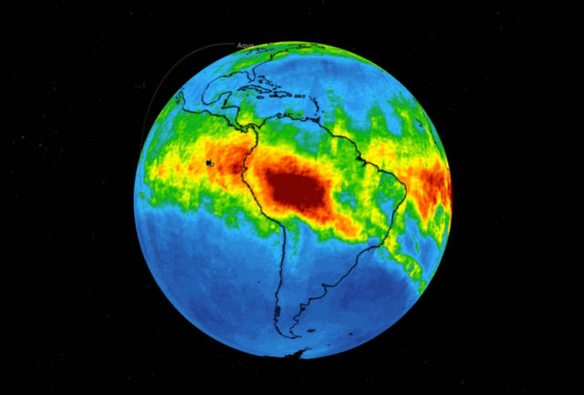 The Carbon Monoxide that is coming off the Burning Amazon 1