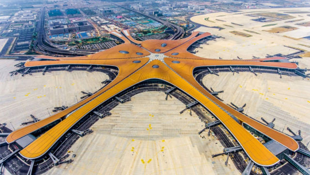 China's huge starfish-shaped Airport opens in Beijing