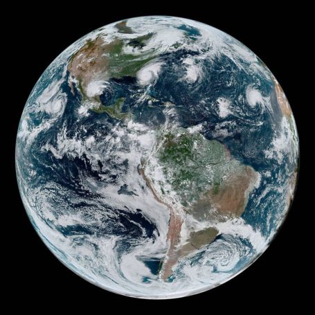 Four Tropical Cyclones From Space 