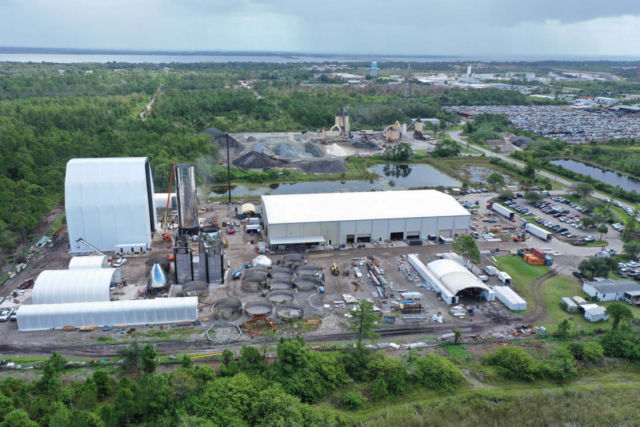 Aerial view of SpaceX Starship Cocoa Facility