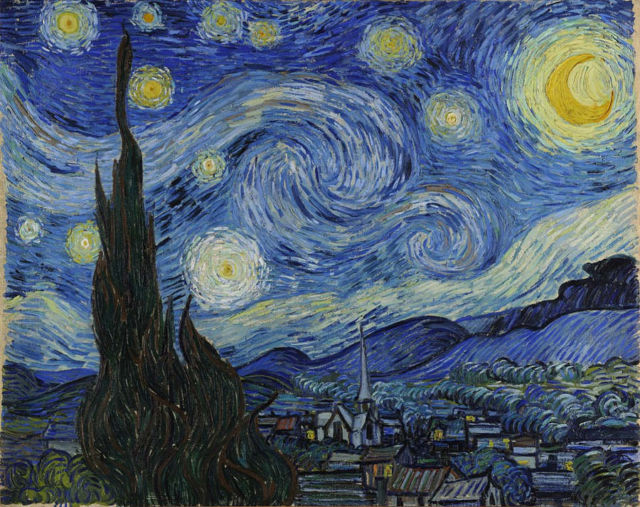 The famous Starry Night by Vincent van Gogh 