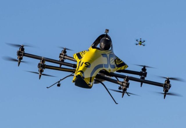 First Manned Aerobatic Racing Drone