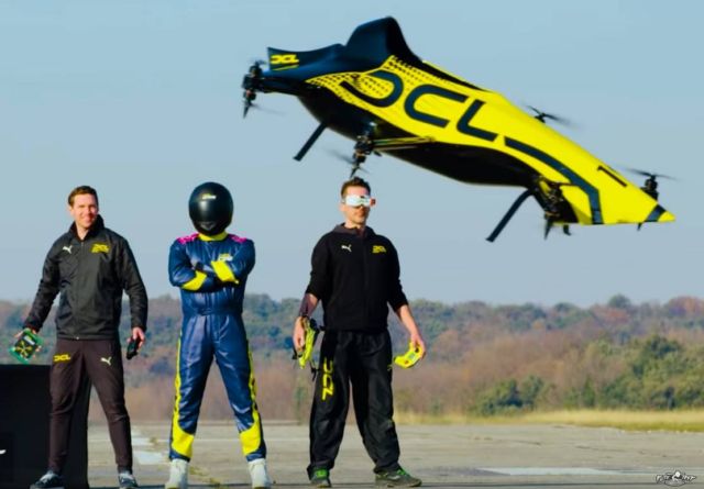 First Manned Aerobatic Racing Drone