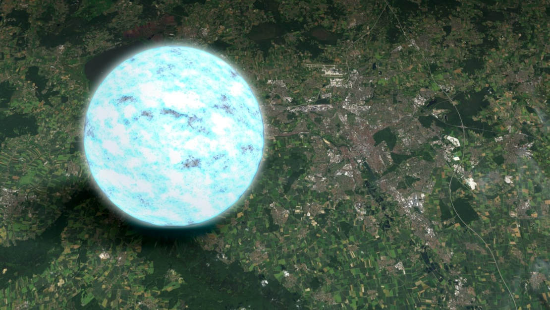 A Typical Neutron Star is only 22 Kilometers Wide