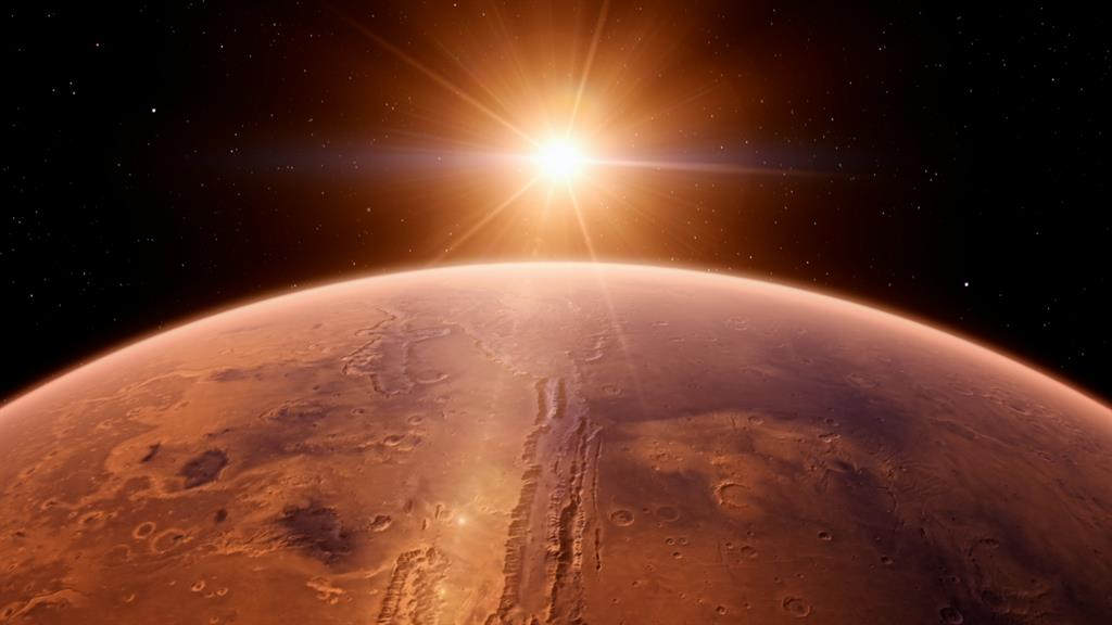 Mars and the Sun