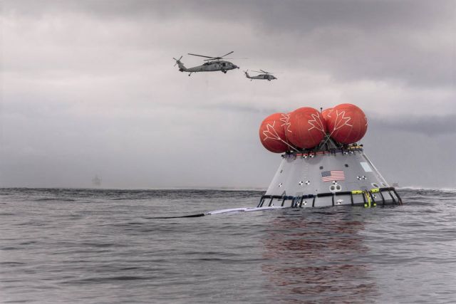 Orion test Capsule Recovered in the Pacific Ocean