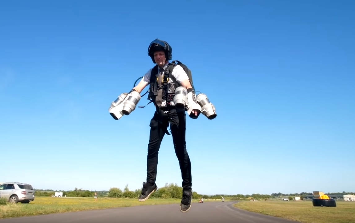 Jet Suit Hoverboarding