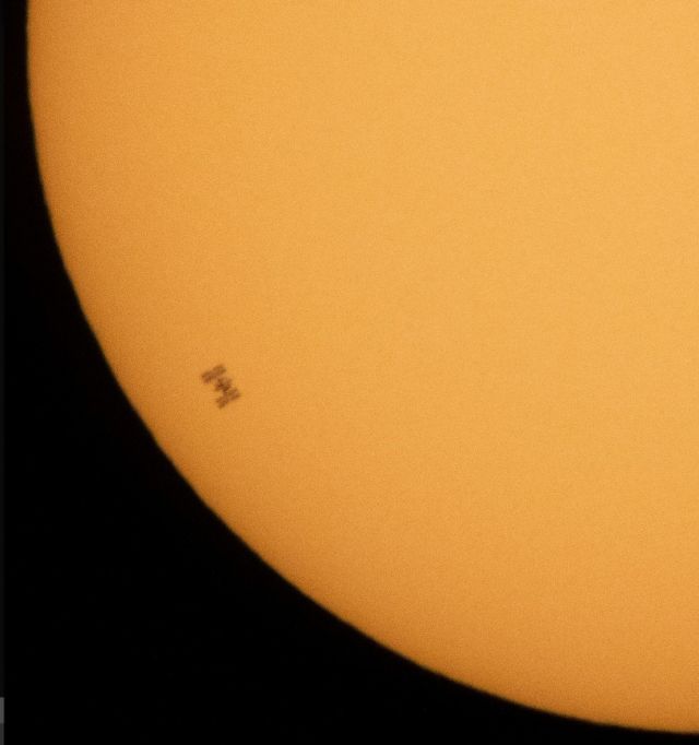 Space Station sailing Across the Sun