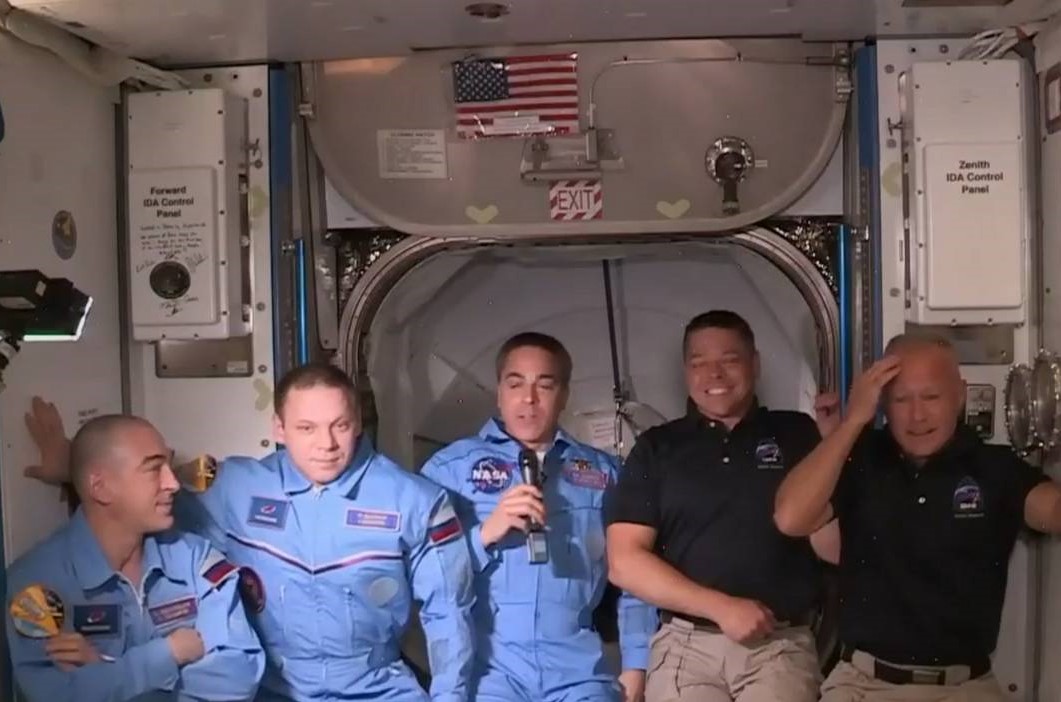 US Astronauts on historic mission enter Space Station