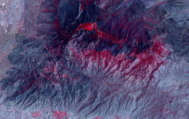A Huge Forest Fire spotted from Space