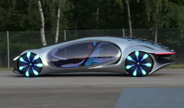 Futuristic Mercedes Drives Sideways