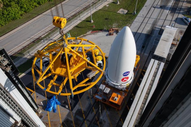 Perseverance Mars Rover attached to Atlas V Rocket