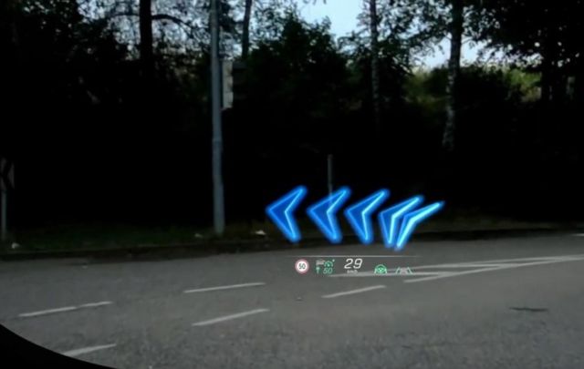 The Augmented Reality Head-up Display in New Mercedes S-Class